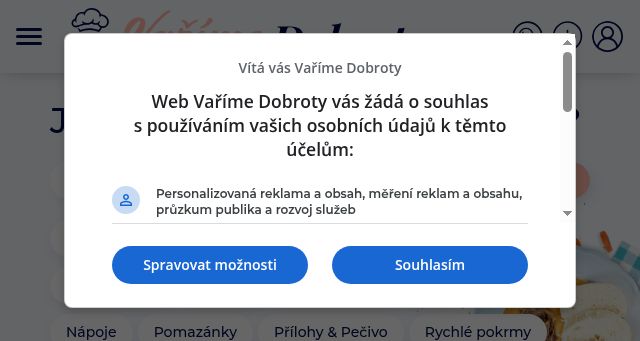 Screenshot of varimedobroty.cz