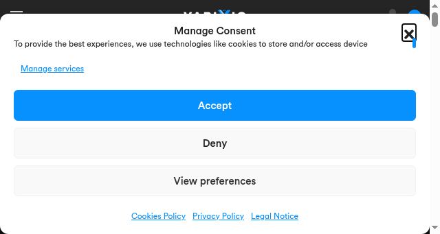 Screenshot of varixio.com