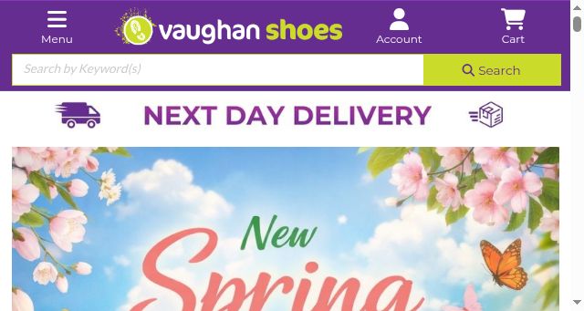 Screenshot of vaughanshoes.ie