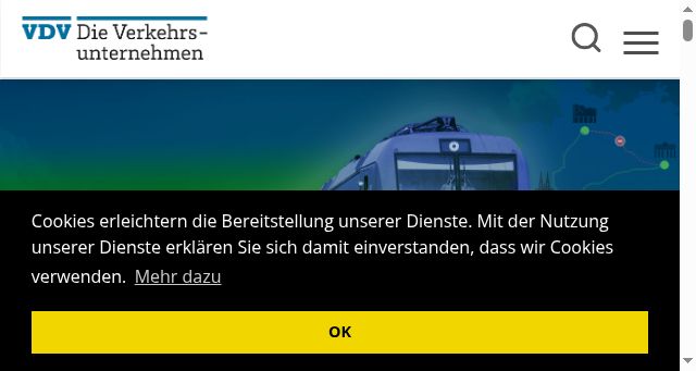 Screenshot of vdv.de