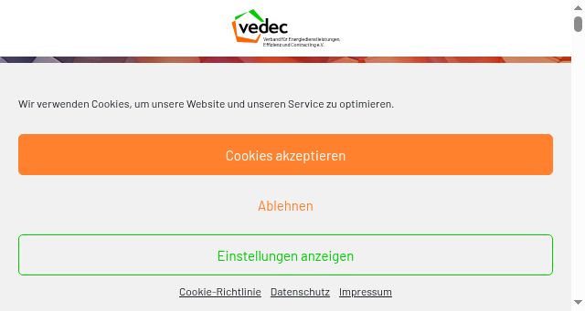 Screenshot of vedec.org