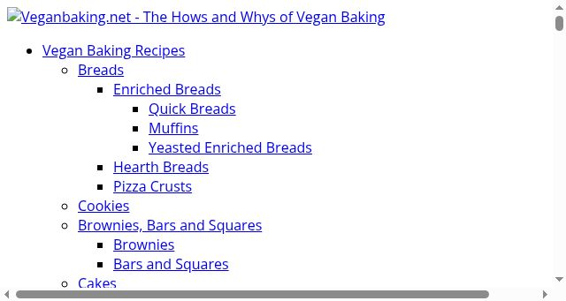 Screenshot of veganbaking.net