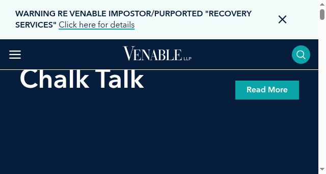 Screenshot of venable.com