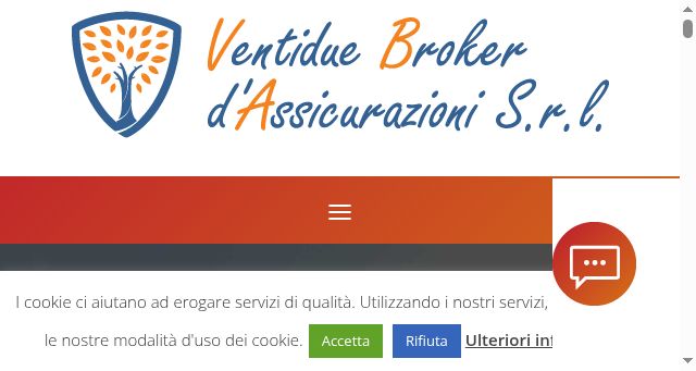 Screenshot of ventiduebroker.it