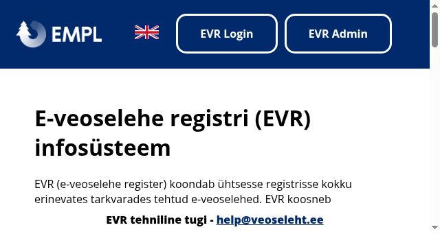 Screenshot of veoseleht.ee