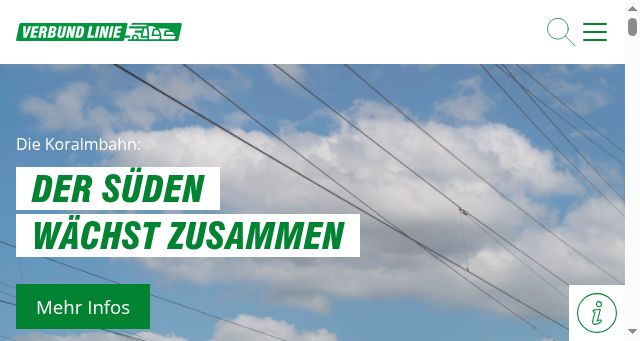Screenshot of verbundlinie.at