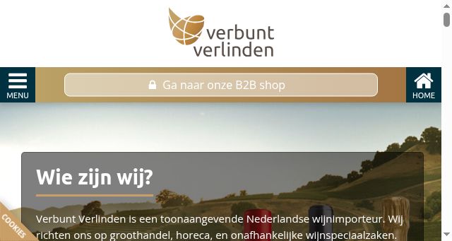 Screenshot of verbuntverlinden.nl