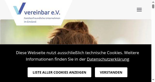 Screenshot of vereinbar-ev.de
