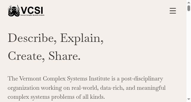 Screenshot of vermontcomplexsystems.org