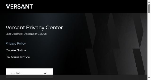 Screenshot of versantprivacy.com