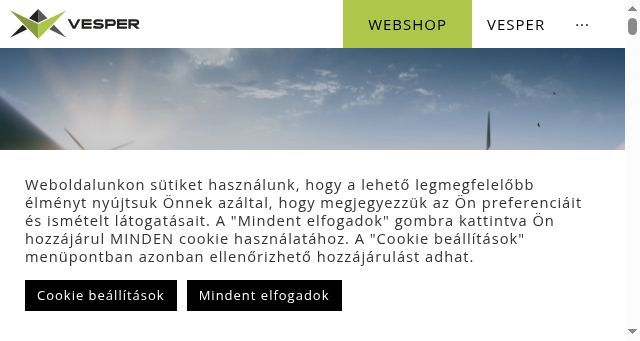 Screenshot of vesper.hu