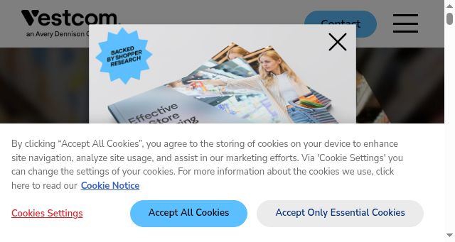 Screenshot of vestcom.com