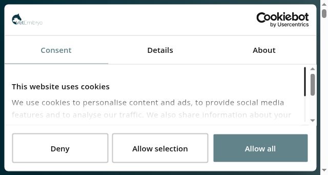 Screenshot of vetembryo.dk