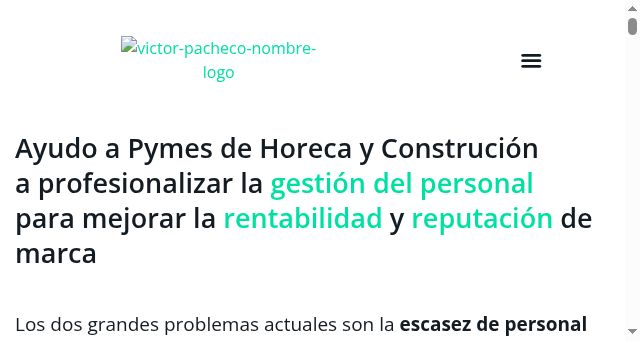 Screenshot of victorpachecobernal.com