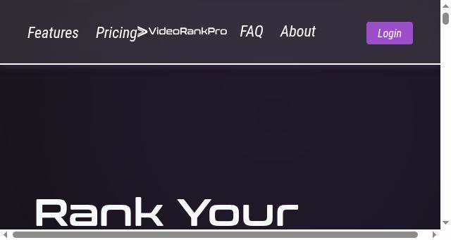 Screenshot of videorankpro.com