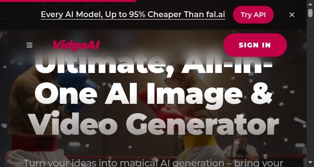 Screenshot of vidgo.ai