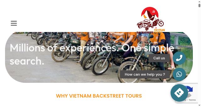 Screenshot of vietnambackstreettours.com