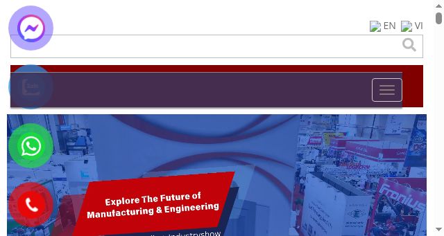 Screenshot of vietnamindustrialfiesta.com