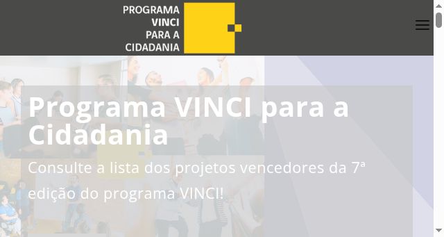 Screenshot of vinci-cidadania.pt