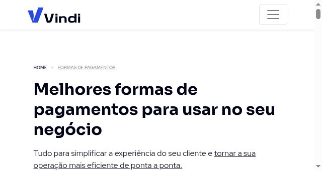 Screenshot of vindi.com.br