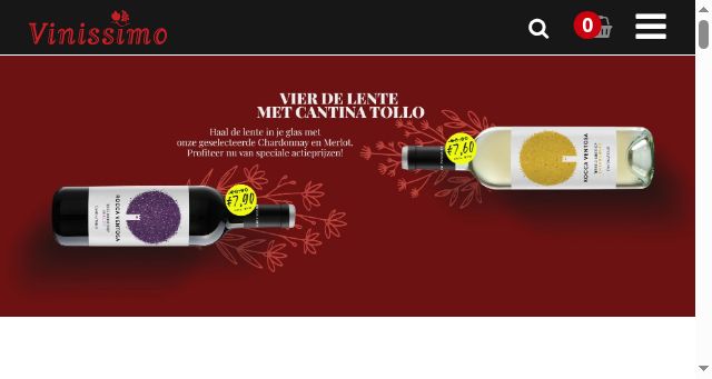 Screenshot of vinissimo.nl