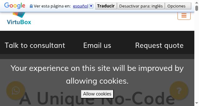 Screenshot of virtubox.io