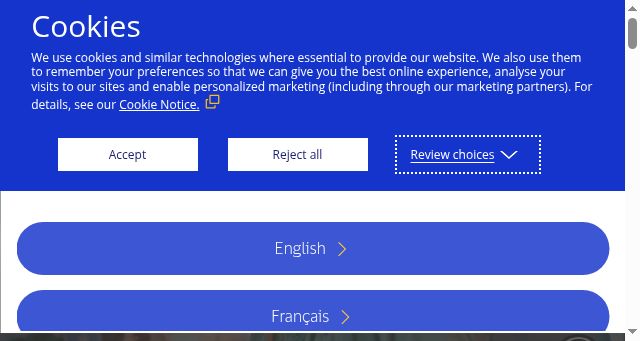 Screenshot of visa.ca