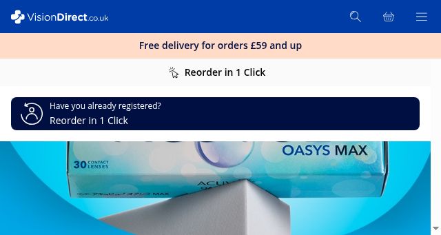 Screenshot of visiondirect.co.uk