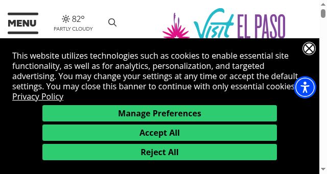 Screenshot of visitelpaso.com