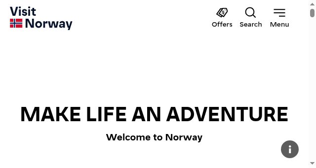Screenshot of visitnorway.com