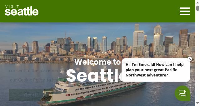 Screenshot of visitseattle.org