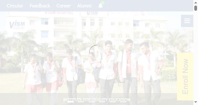 Screenshot of vismgwalior.com