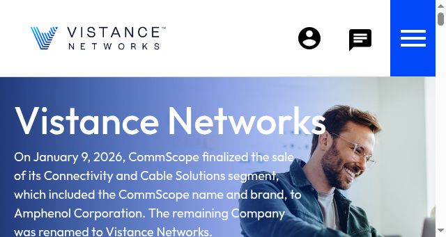 Screenshot of vistancenetworks.com