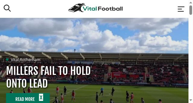 Screenshot of vitalfootball.co.uk