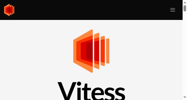 Screenshot of vitess.io