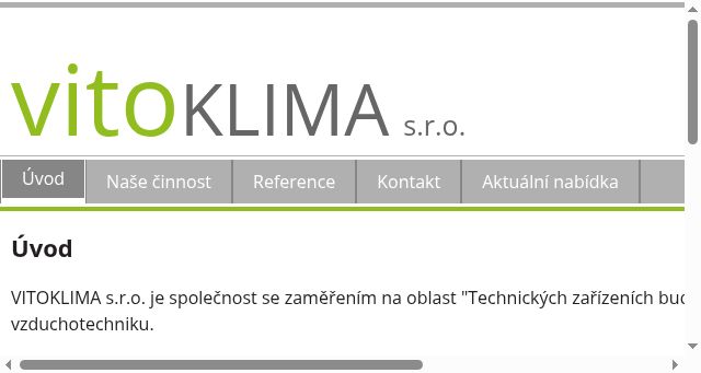 Screenshot of vitoklima.cz