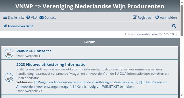 Screenshot of vnwp.nl