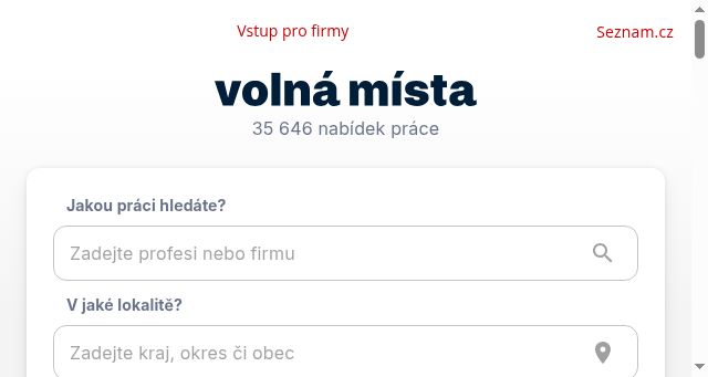 Screenshot of volnamista.cz