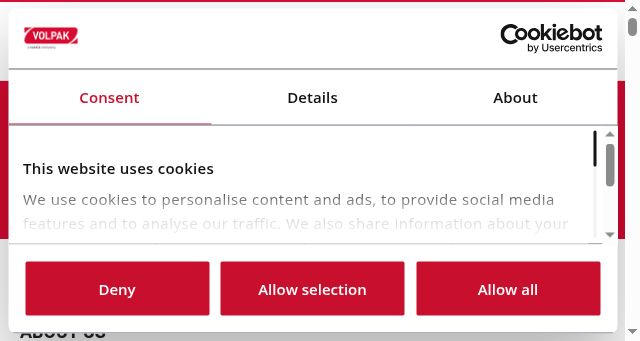 Screenshot of volpak.com