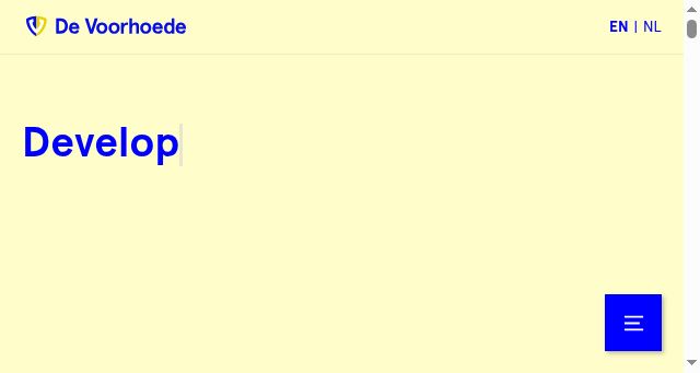 Screenshot of voorhoede.nl