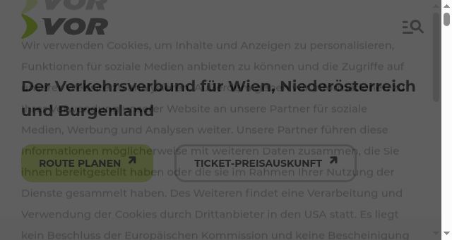 Screenshot of vor.at