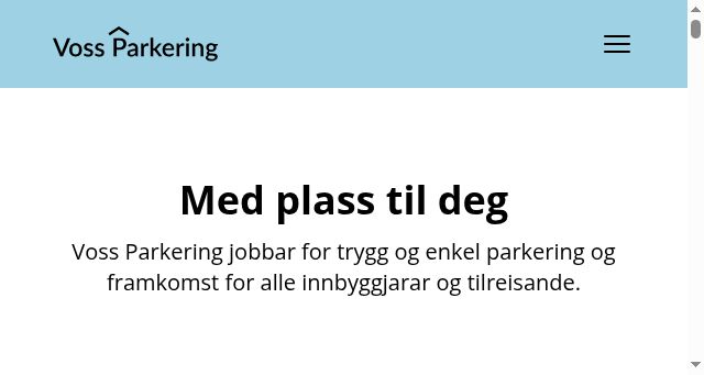 Screenshot of vossparkering.no