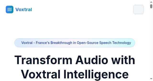 Screenshot of voxtral.online