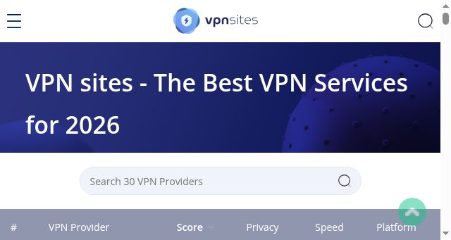 Screenshot of vpnsites.com