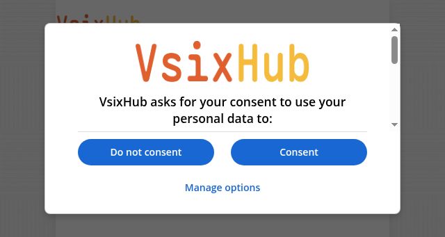 Screenshot of vsixhub.com