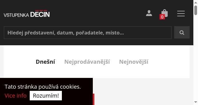 Screenshot of vstupenkadecin.cz