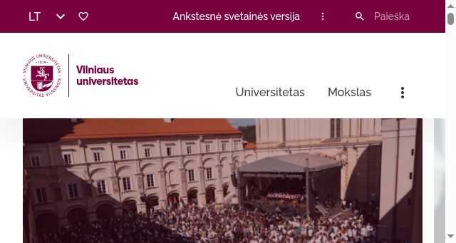 Screenshot of vu.lt