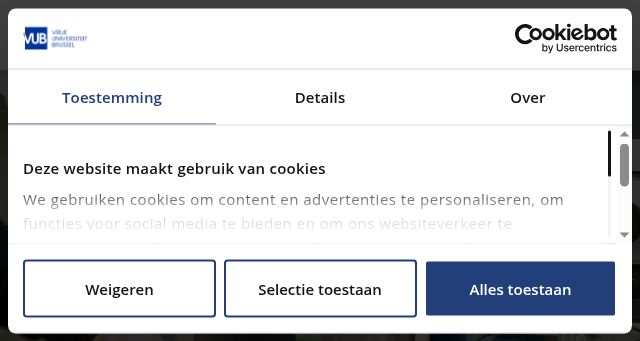 Screenshot of vub.be