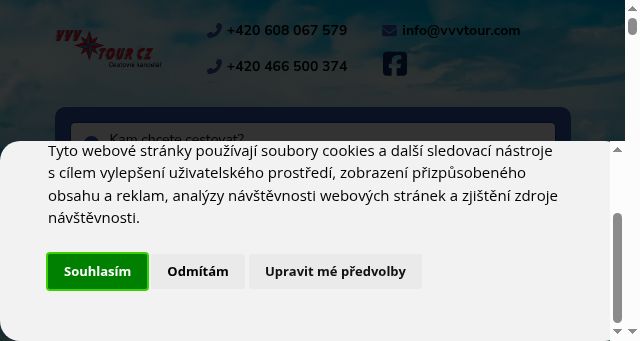 Screenshot of vvvtour.com