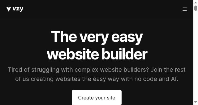 Screenshot of vzy.co